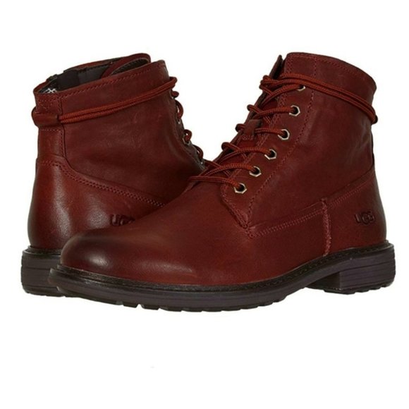 UGG Mens Morrison Lace Up Leather Ankle Boots - Picture 1 of 5